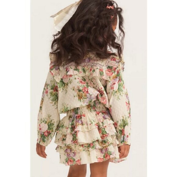 💕LOVESHACKFANCY💕 Billie Skirt ~ Shining Gemstone Floral Print Girls 2-3 Y NWT - Picture 7 of 16